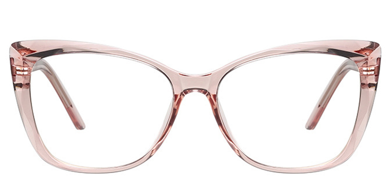 Cat Eye Blue Light Blocking Glasses translucent-pink