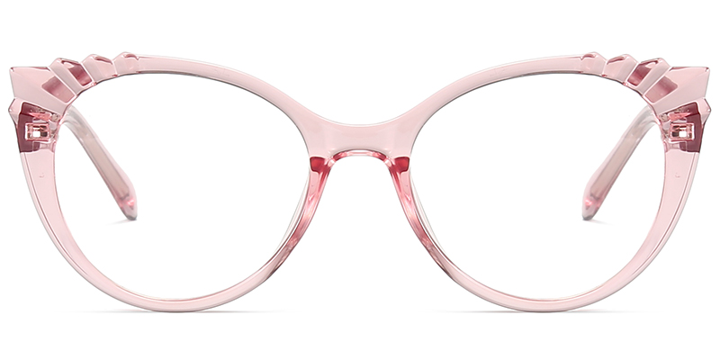 Cat Eye Blue Light Blocking Glasses translucent-pink