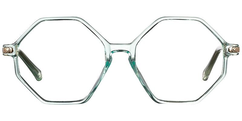 Geometric Blue Light Blocking Glasses green