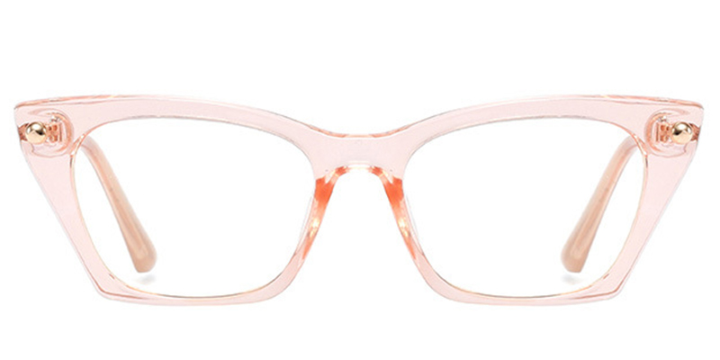 Cat Eye Blue Light Blocking Glasses translucent-pink