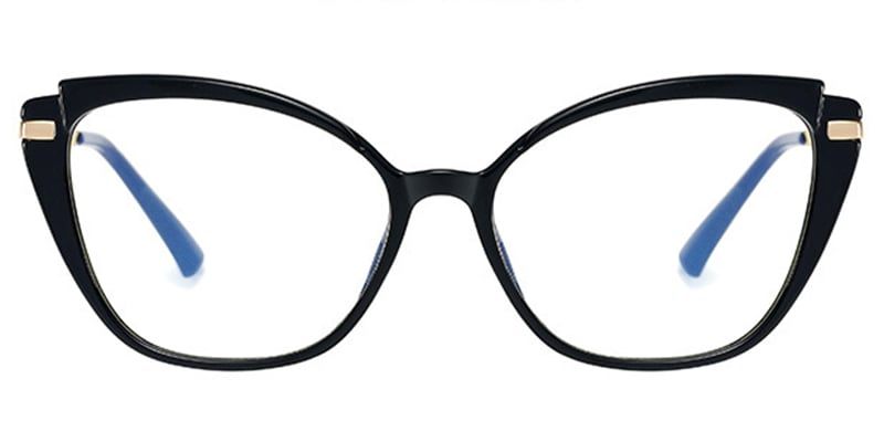 Cat Eye Blue Light Blocking Glasses black