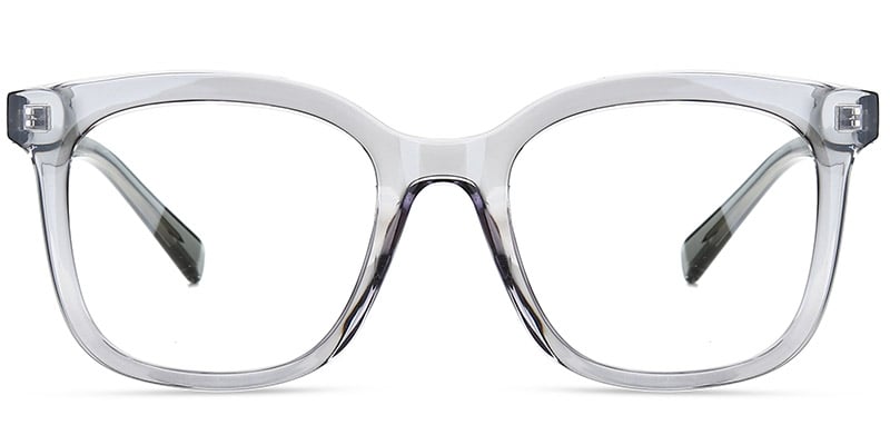 Square Blue Light Blocking Glasses translucent-grey