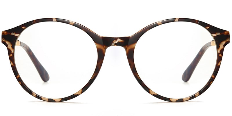 Round Blue Light Blocking Glasses tortoiseshell