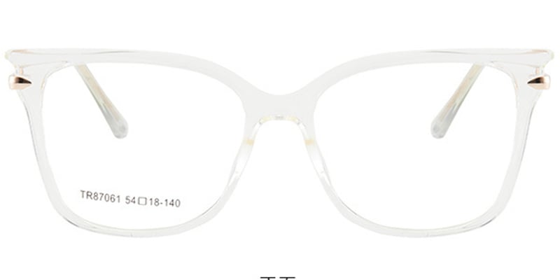 Cat Eye Blue Light Blocking Glasses translucent-white