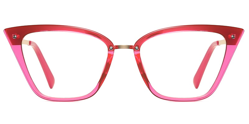 Cat Eye Blue Light Blocking Glasses translucent-pink