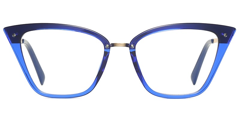 Cat Eye Blue Light Blocking Glasses translucent-blue