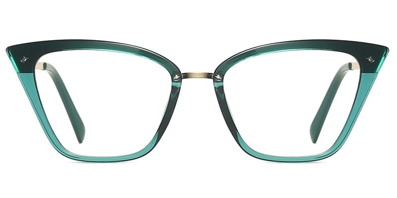 Cat Eye Blue Light Blocking Glasses translucent-green