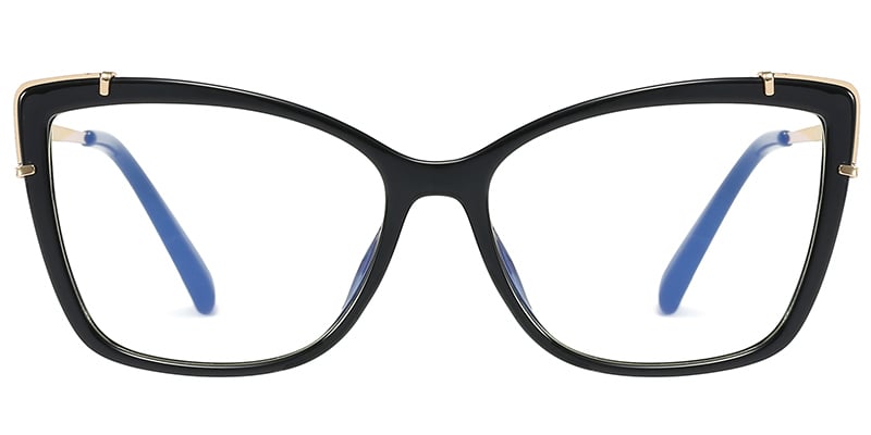 Cat Eye Blue Light Blocking Glasses bright_black