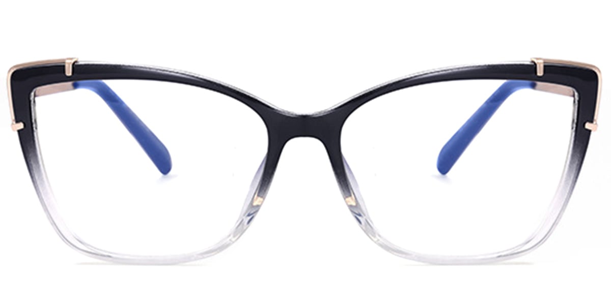 Cat Eye Blue Light Blocking Glasses gradient_black