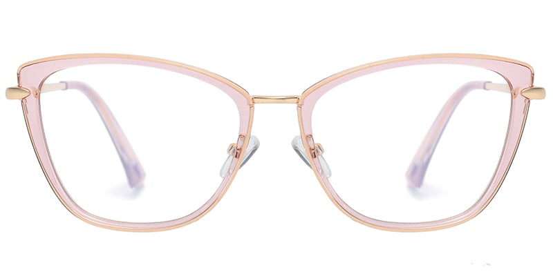 Cat Eye Blue Light Blocking Glasses translucent-pink