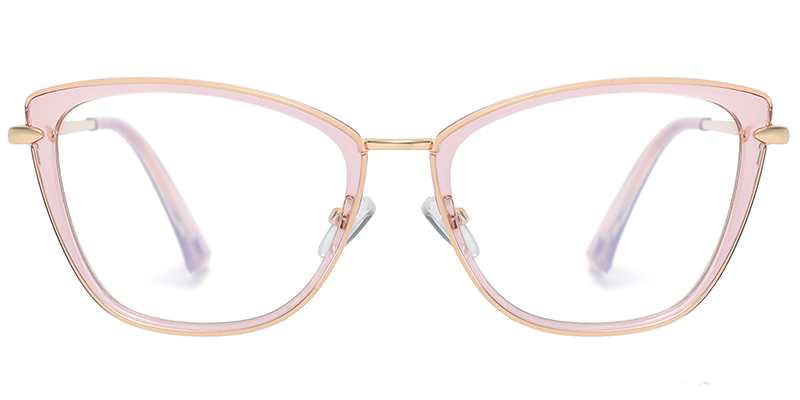 Cat Eye Blue Light Blocking Glasses translucent-pink