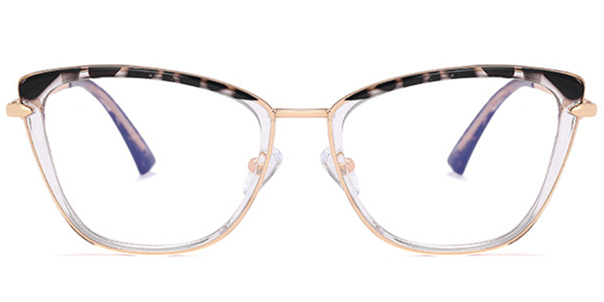 Cat Eye Blue Light Blocking Glasses pattern-black