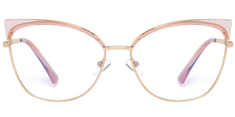 Cat Eye Blue Light Blocking Glasses translucent-pink