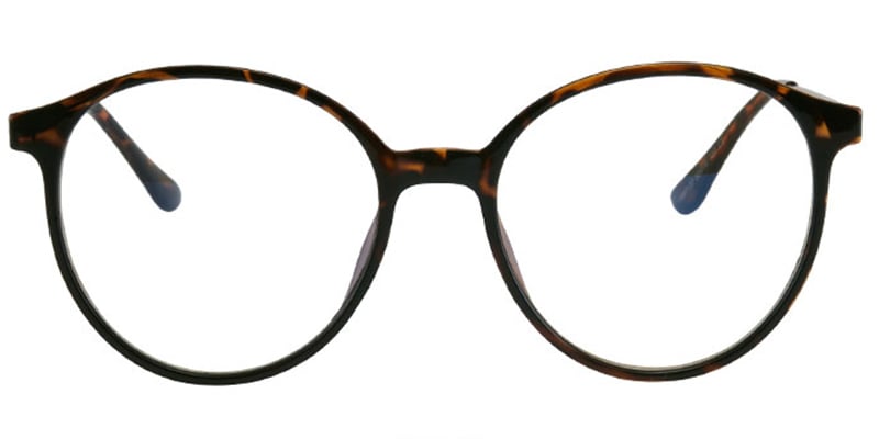 Round Blue Light Blocking Glasses tortoiseshell