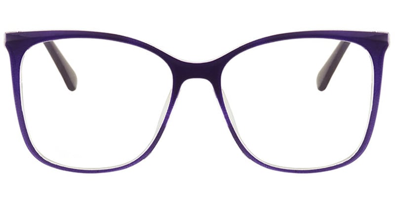 Square Blue Light Blocking Glasses purple