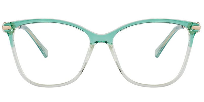 Rectangle Blue Light Blocking Glasses green