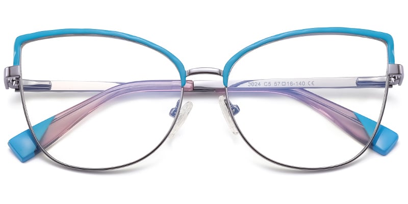 Cat Eye Blue Light Blocking Glasses blue