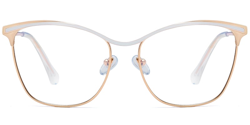 Browline Blue Light Blocking Glasses white