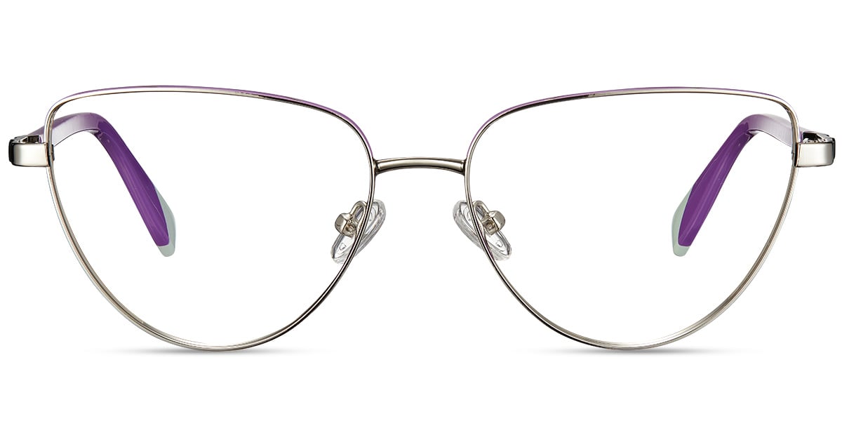 Cat Eye Blue Light Blocking Glasses silver