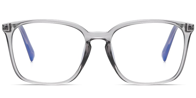 Square Blue light blocking glasses translucent-grey