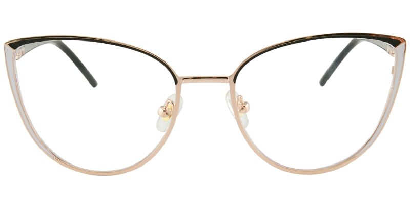 Cat Eye Blue light blocking glasses black-gold