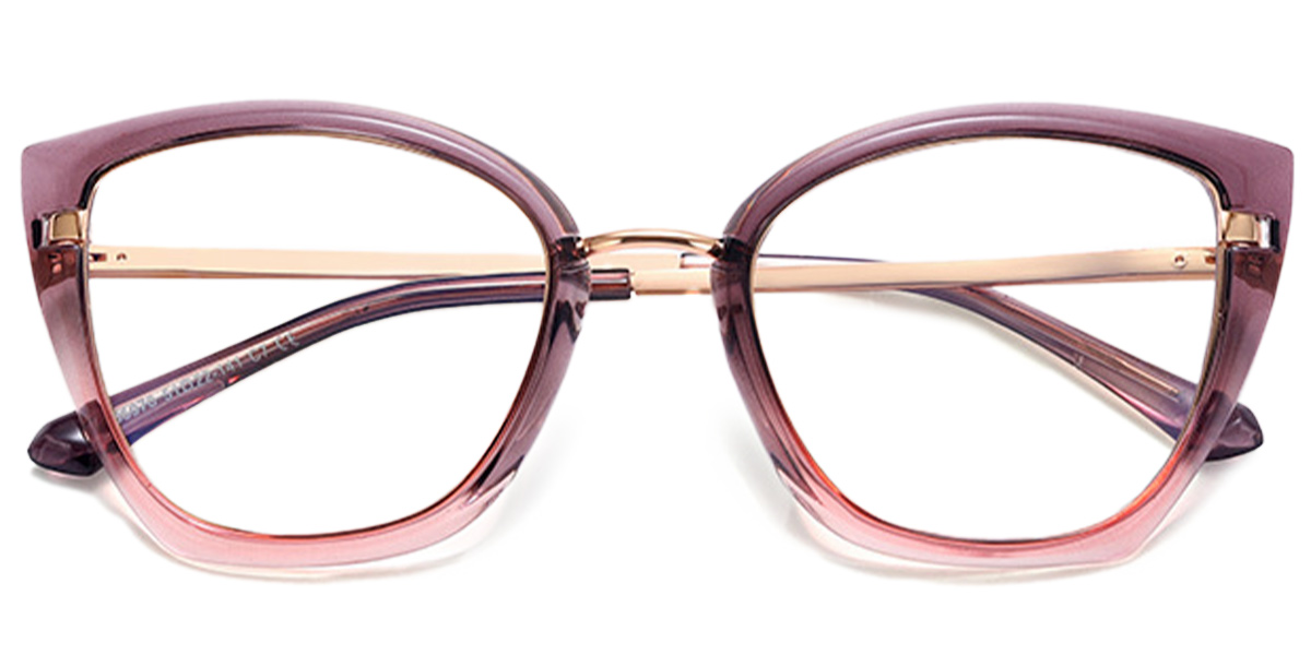 Cat Eye Blue light blocking glasses gradient_pink