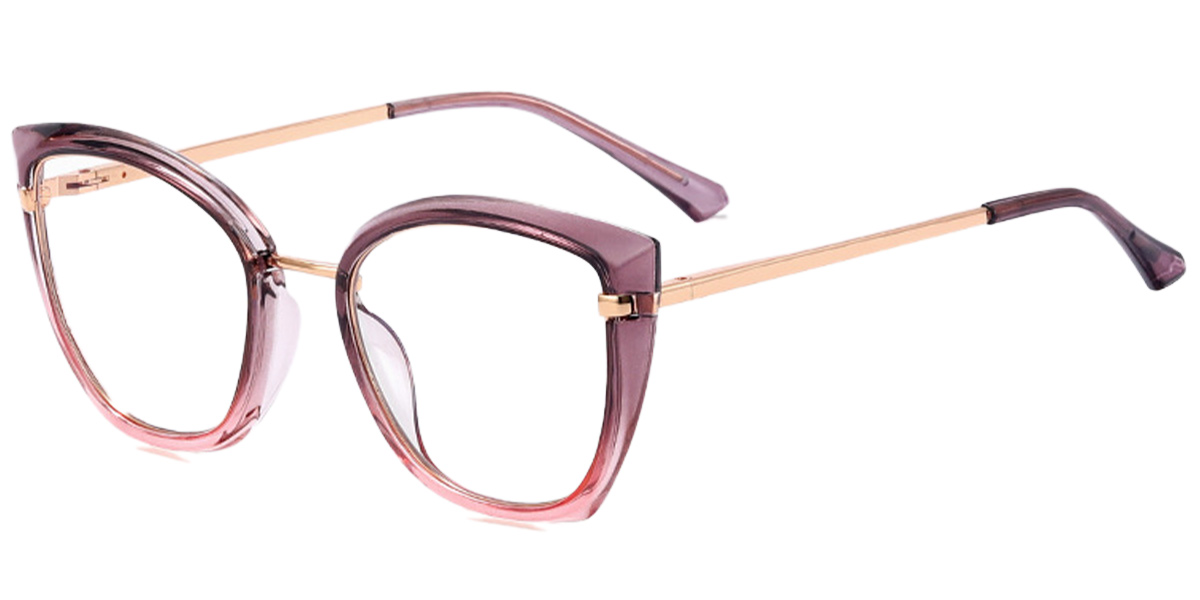 Cat Eye Blue light blocking glasses gradient_pink