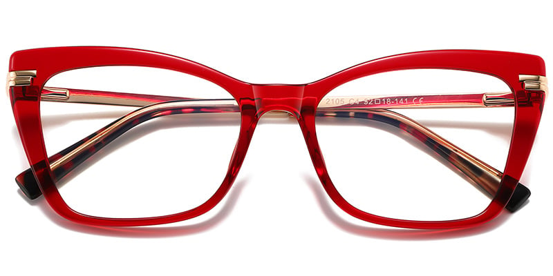 Cat Eye Blue light blocking glasses red