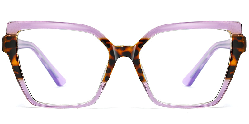 Cat Eye Blue light blocking glasses pattern-purple