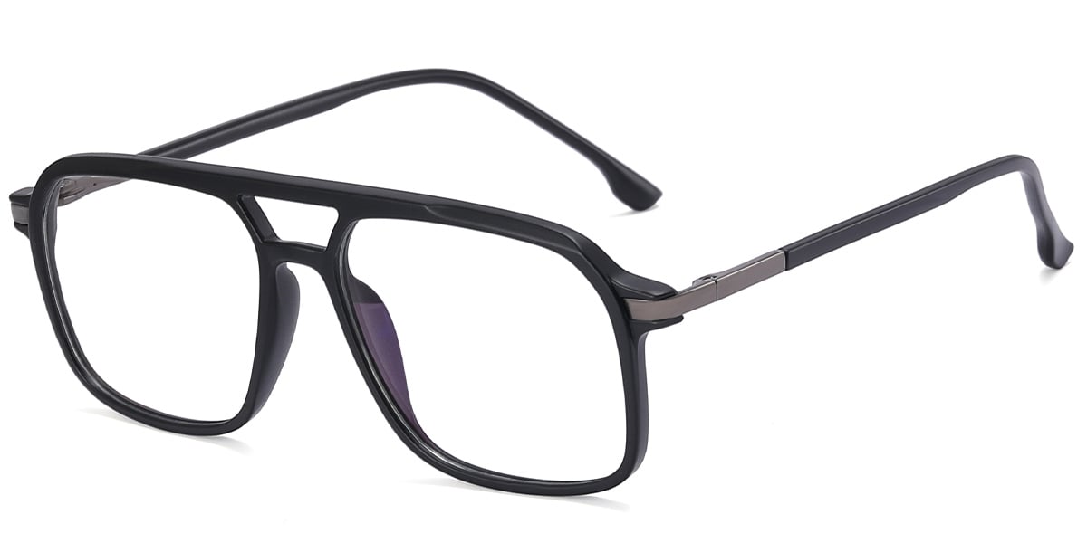 Rectangle Blue light blocking glasses matte-black