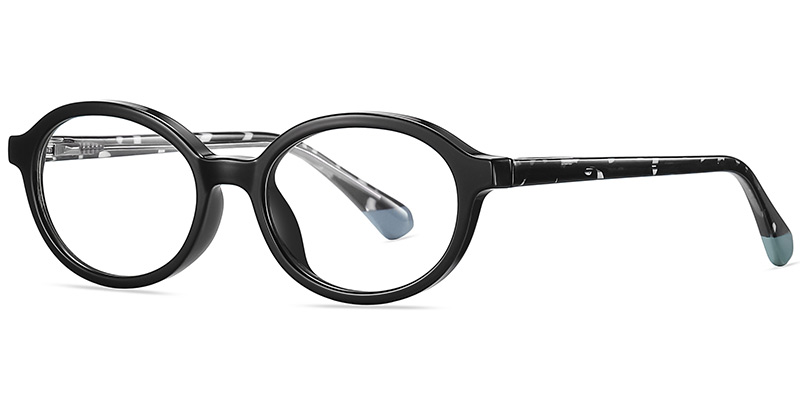 Oval Blue light blocking glasses bright_black