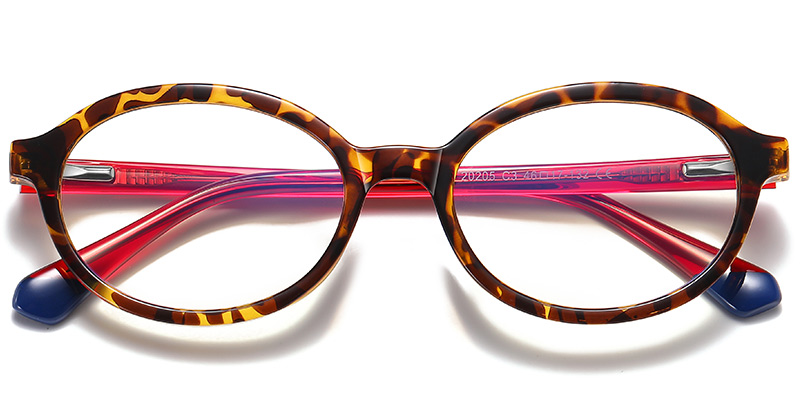 Oval Blue light blocking glasses tortoiseshell