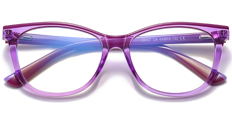 Oval Blue light blocking glasses purple