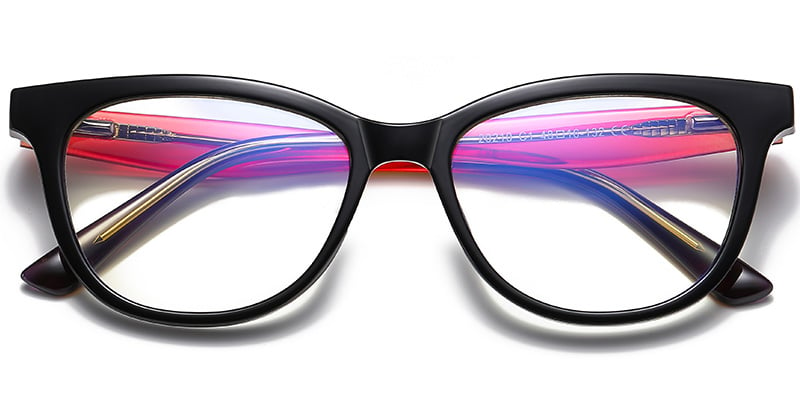 Oval Blue light blocking glasses bright_black