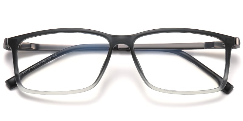 Rectangle Blue light blocking glasses translucent-black