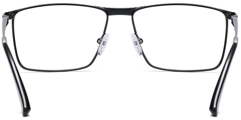 Rectangle Blue light blocking glasses black-grey