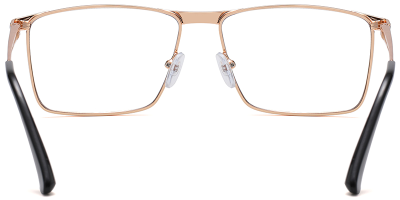 Rectangle Blue light blocking glasses black-gold