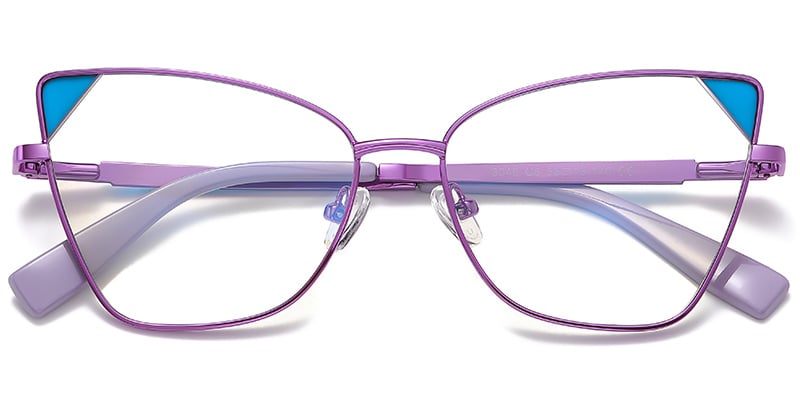 Cat Eye Blue light blocking glasses purple