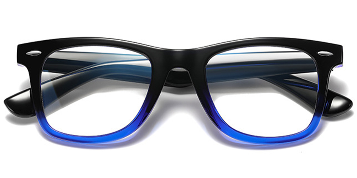 Square Blue light blocking glasses pattern-blue