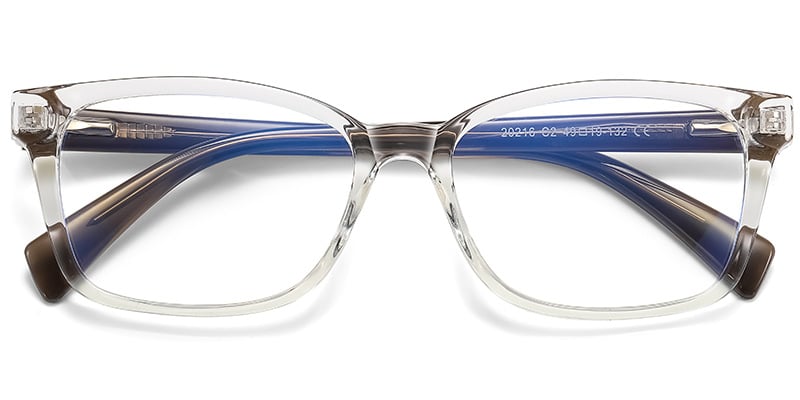 Rectangle Blue light blocking glasses translucent