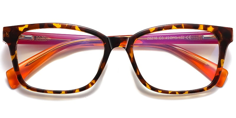 Rectangle Blue light blocking glasses tortoiseshell