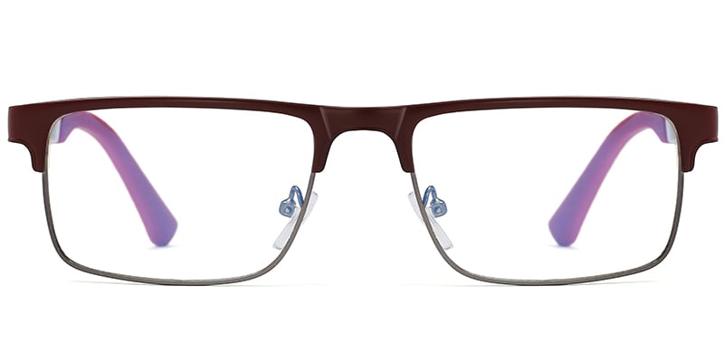 Rectangle Blue light blocking glasses red