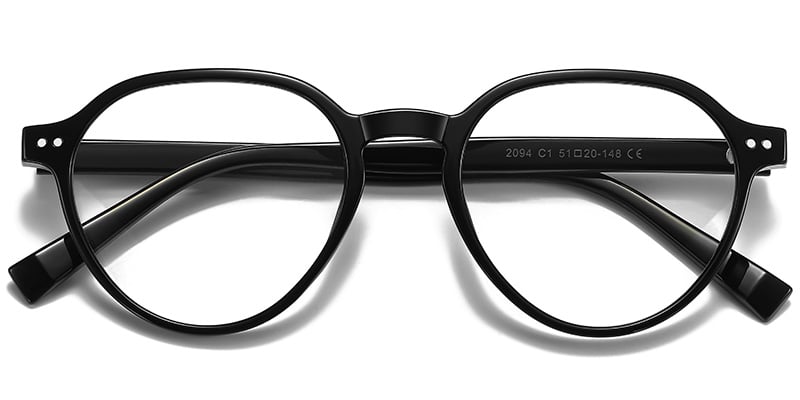 Geometric Blue light blocking glasses bright_black