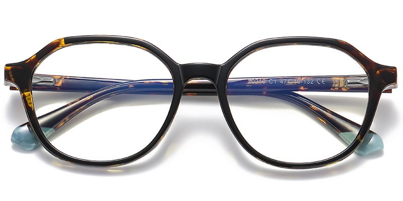 Geometric Blue light blocking glasses tortoiseshell