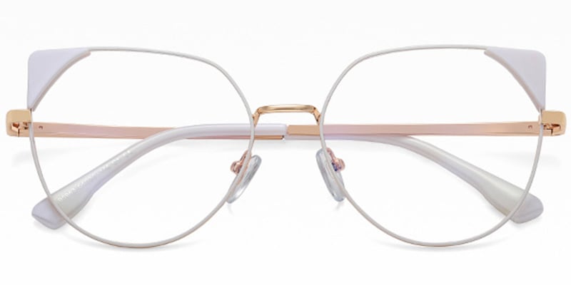 Cat Eye Blue light blocking glasses white