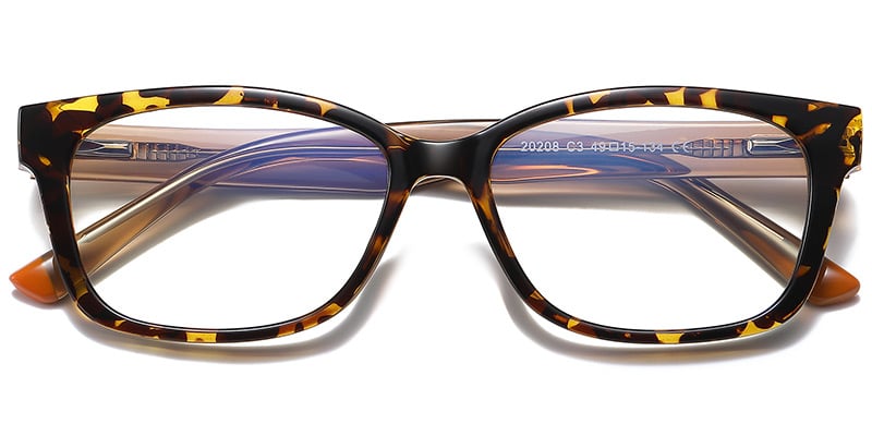 Rectangle Blue light blocking glasses tortoiseshell