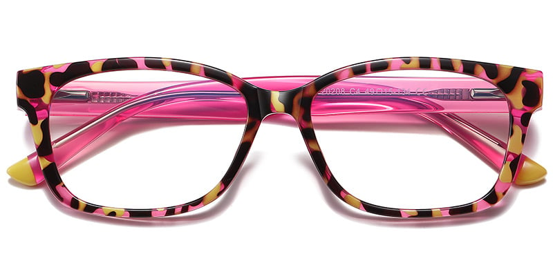 Rectangle Blue light blocking glasses pattern-pink