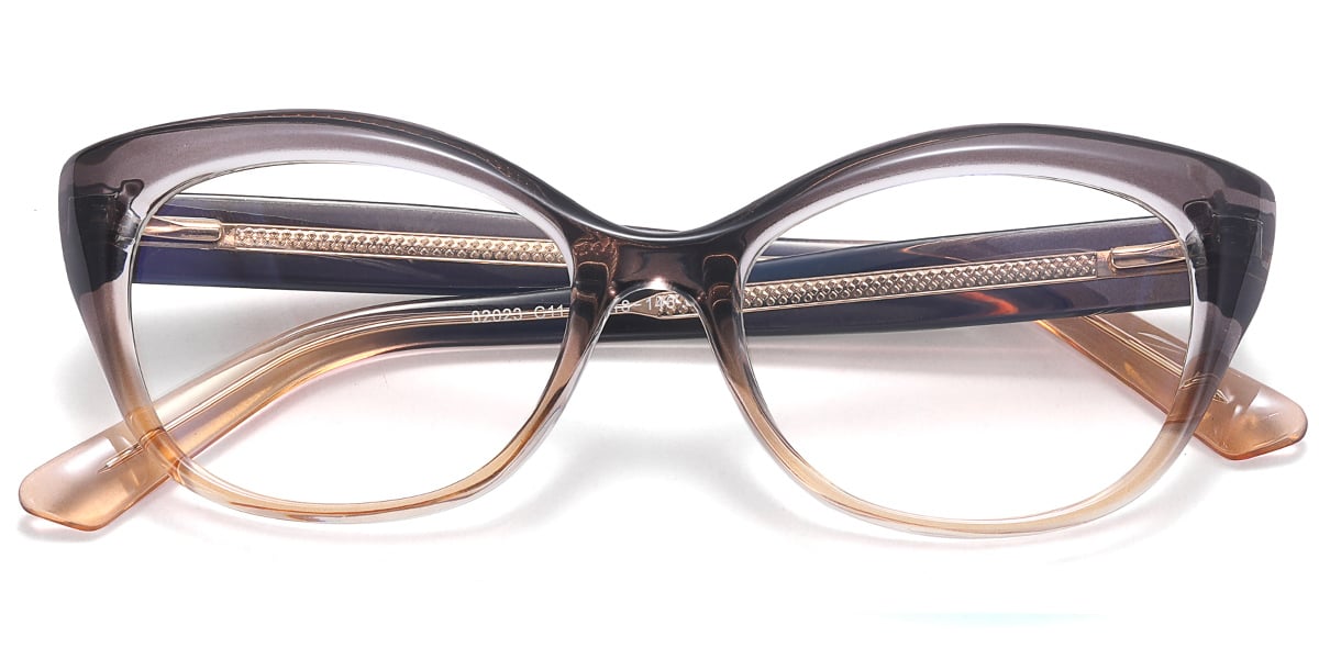 Cat Eye Blue light blocking glasses gradient_grey