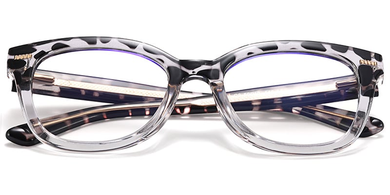 Rectangle Blue light blocking glasses translucent-tortoiseshell