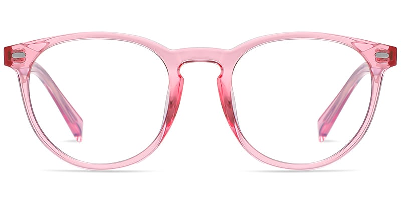 Oval Blue light blocking glasses translucent-pink